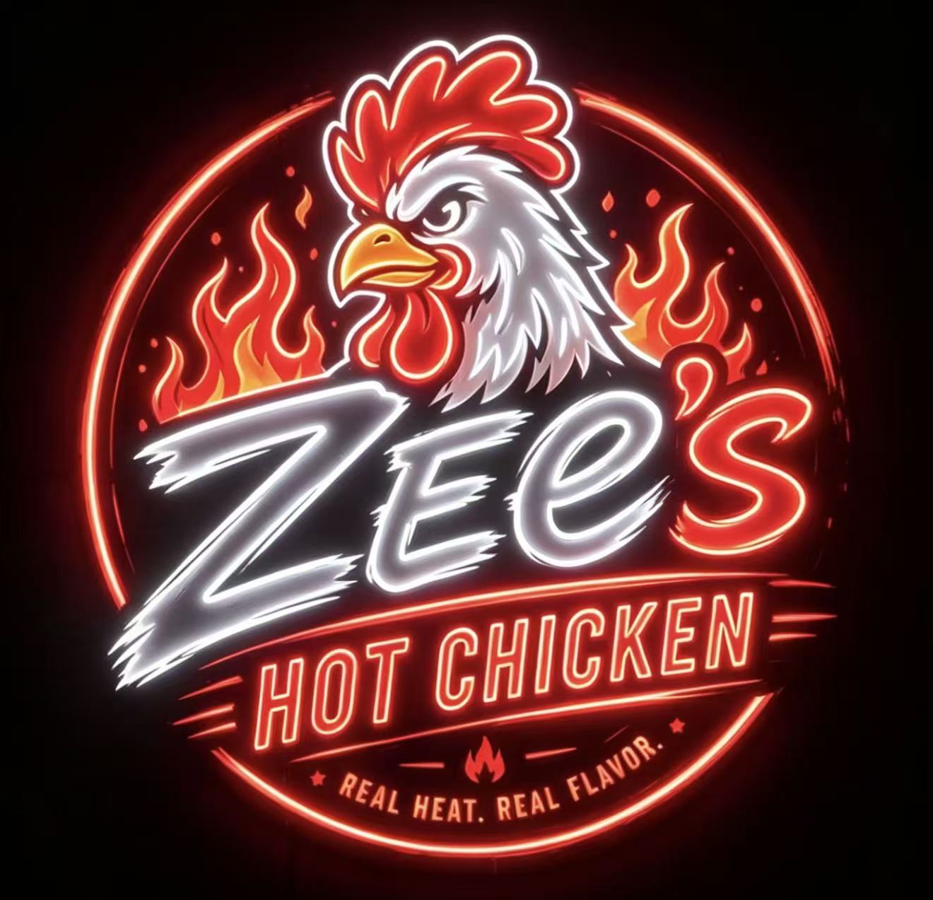 Custom neon sign, 3 feet by 3 feet