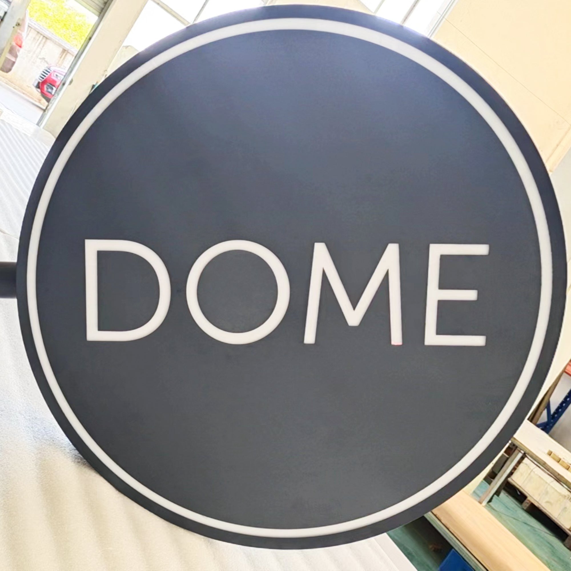 Customized Wall Blade Sign Stainless Steel Led Lightbox Sign Dual-lit Shop Front Acrylic Sign