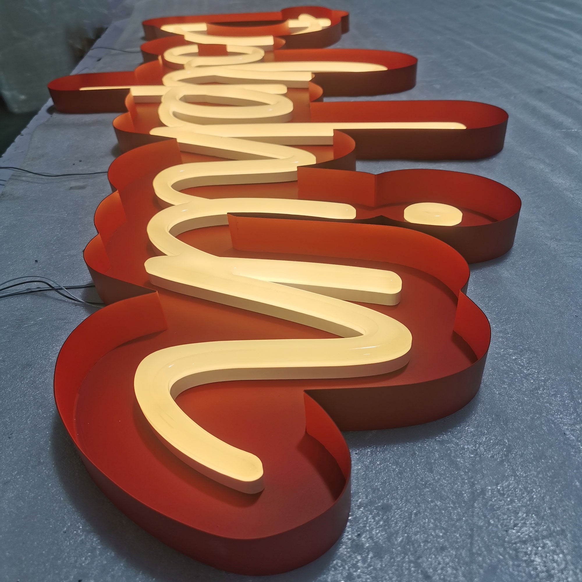 Customized Business Shopfront Indoor Acrylic Letters Electronic Custom LED Faux Neon Signs