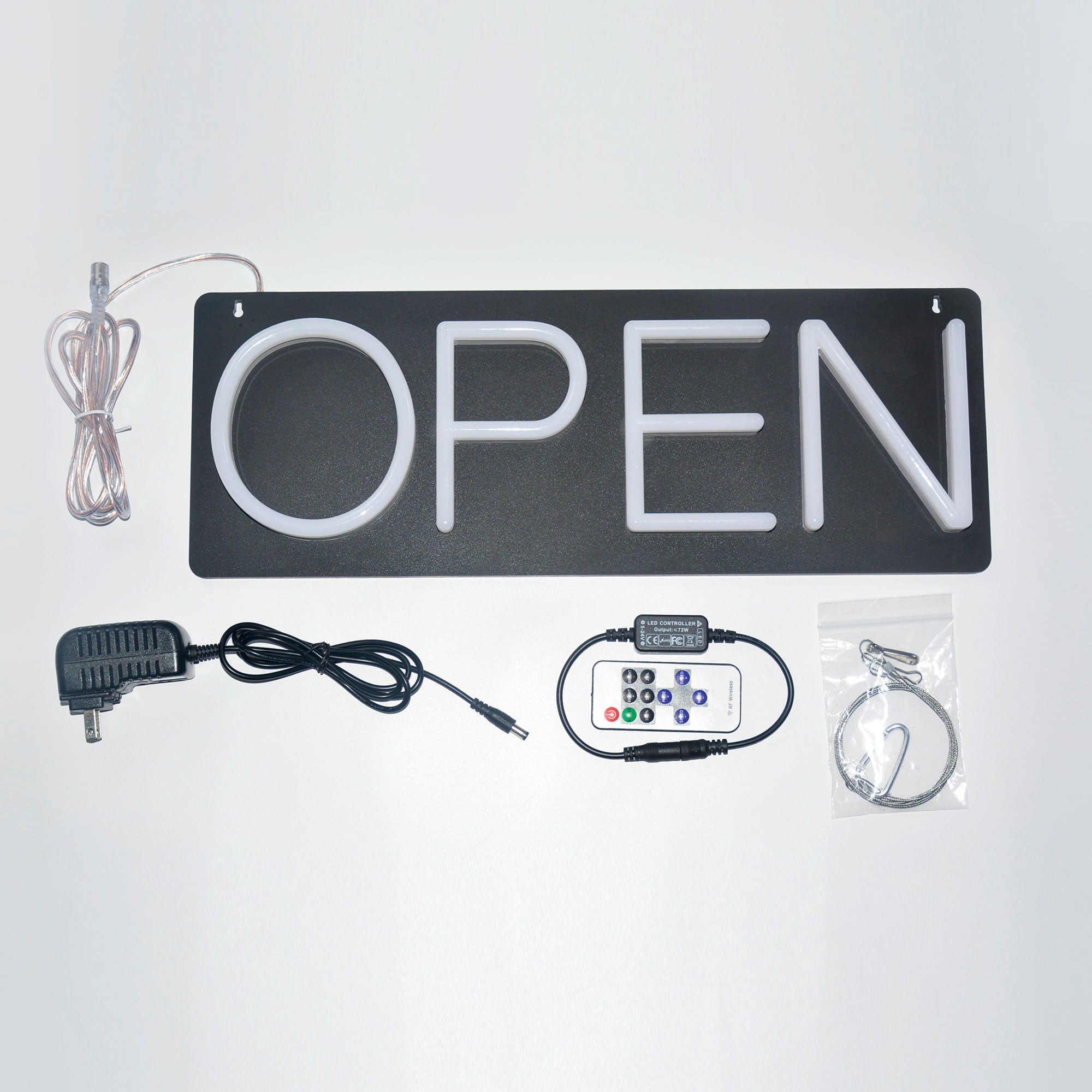 Restaurant Pizza Shop Window Sign LED OPEN Acrylic Letters Door Hanging Neon Signage