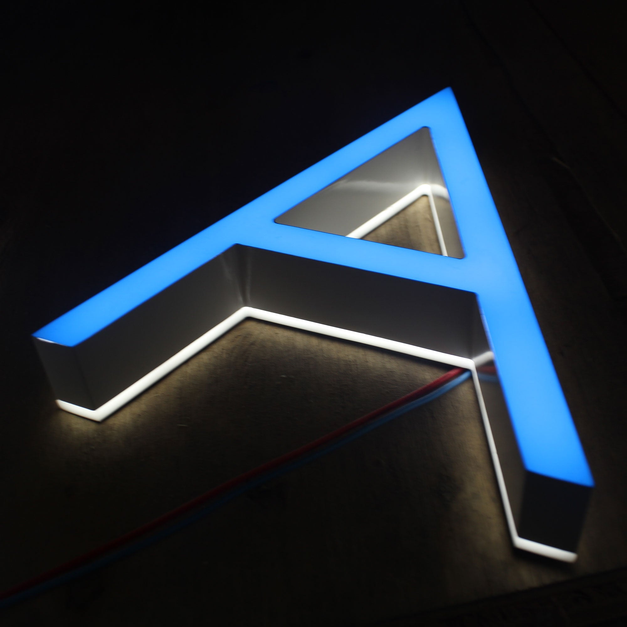 Customized indoor solid cut acrylic double lit signs small size acrylic letters signage high quality commercial signage