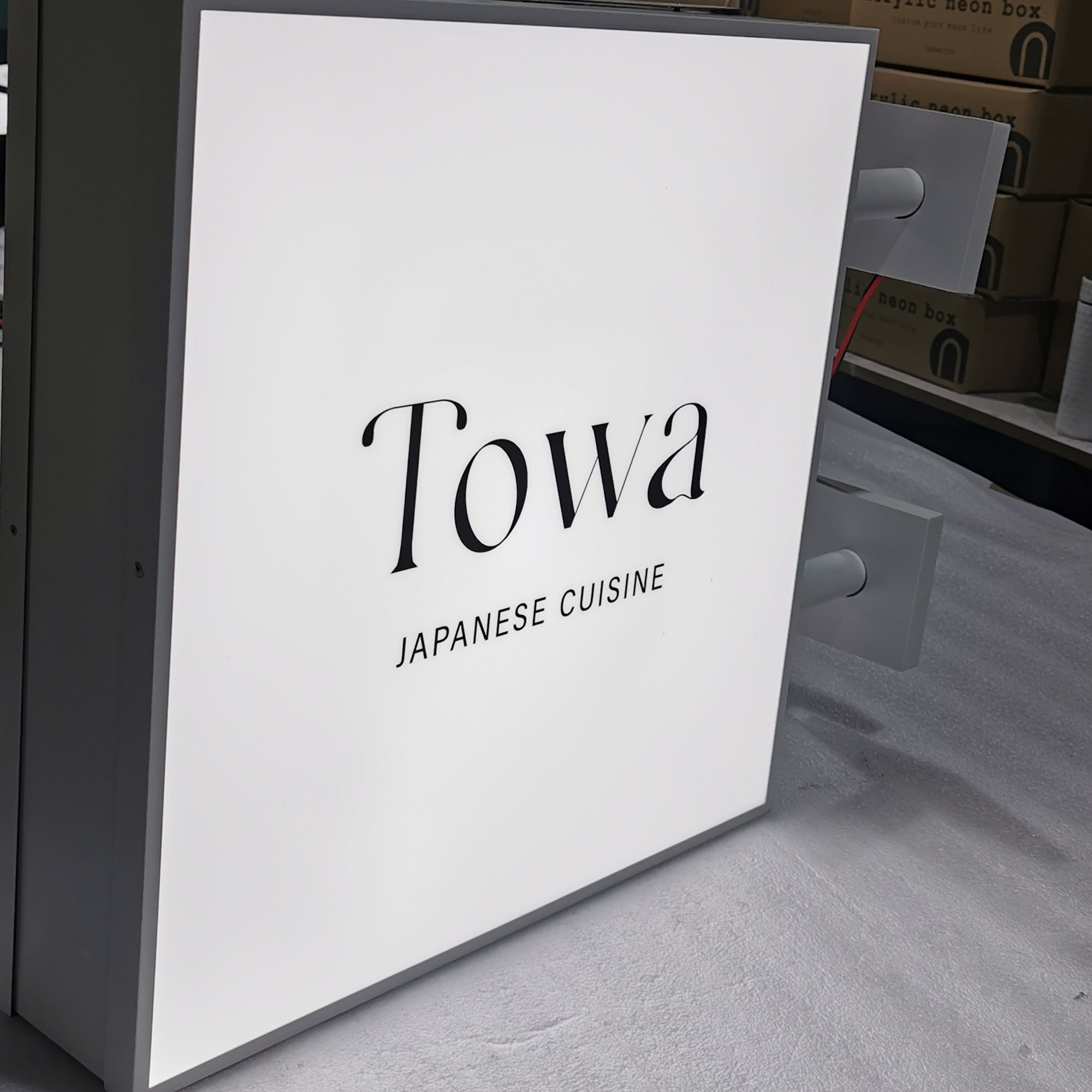 Durable Light Boxes Outdoor Illuminated Blade Sign Shop Front Hanging Metal Led Light Box Sign