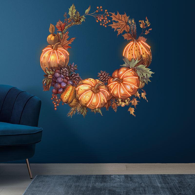 Thanksgiving Pumpkin Neon signs | Grape Vine Decor | Holiday Ambiance LED Lighting | Perfect Fall Home Decor