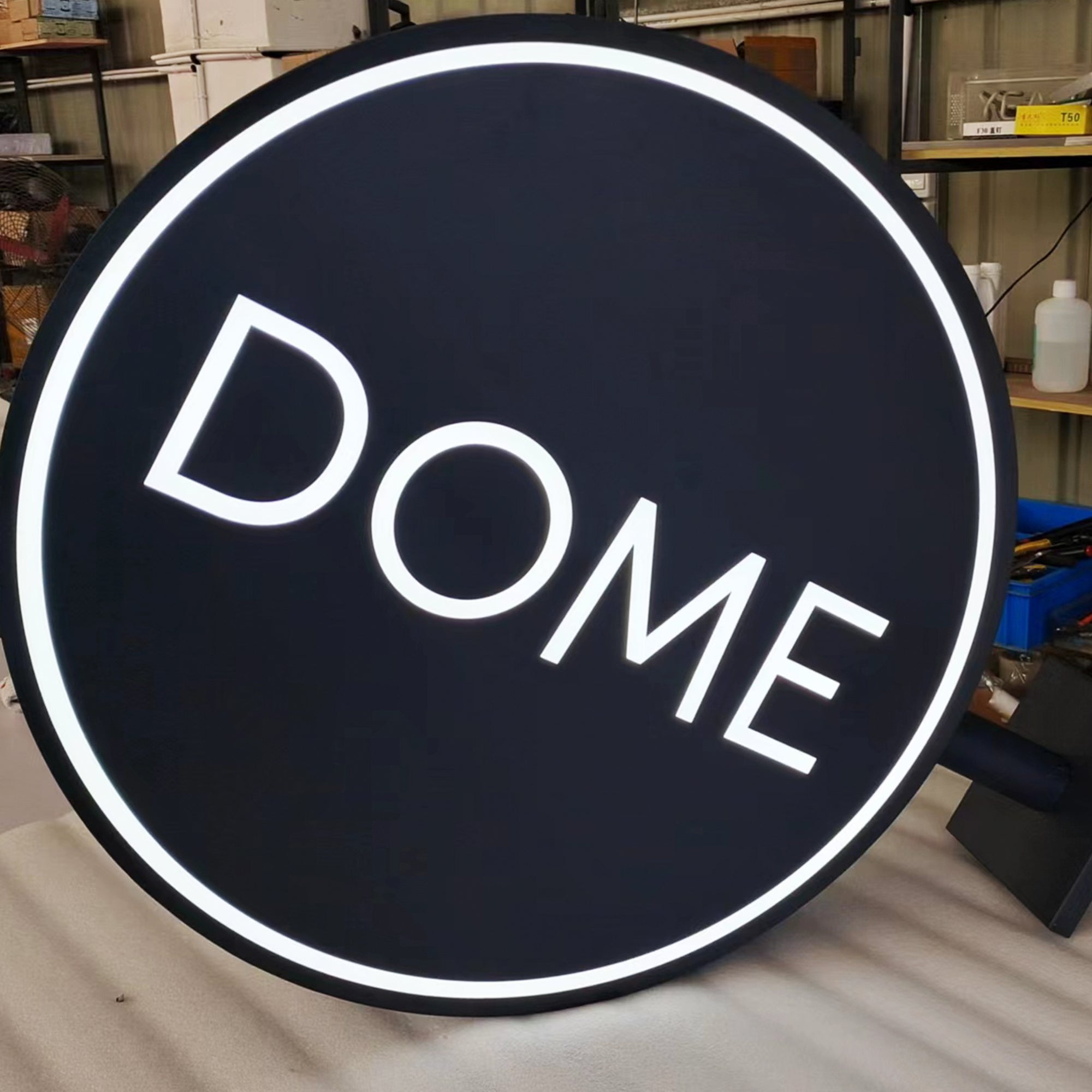 Customized Wall Blade Sign Stainless Steel Led Lightbox Sign Dual-lit Shop Front Acrylic Sign