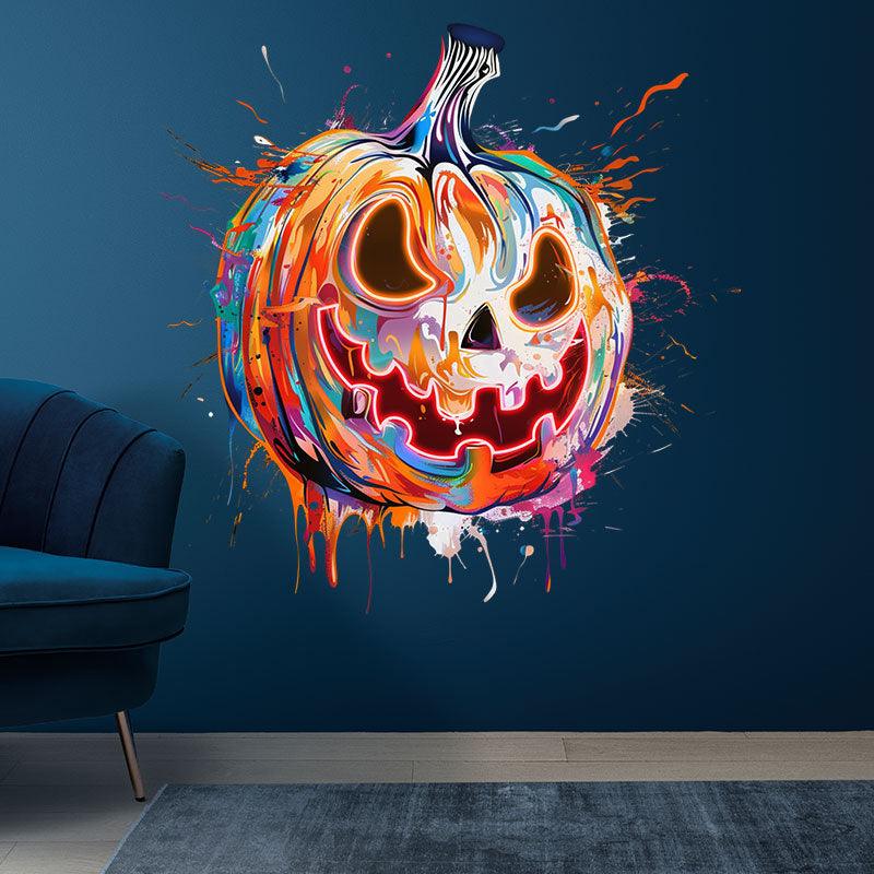 Colorful Pumpkin Face Neon signs Light | Spooky LED Decoration for a Fun Halloween Vibe