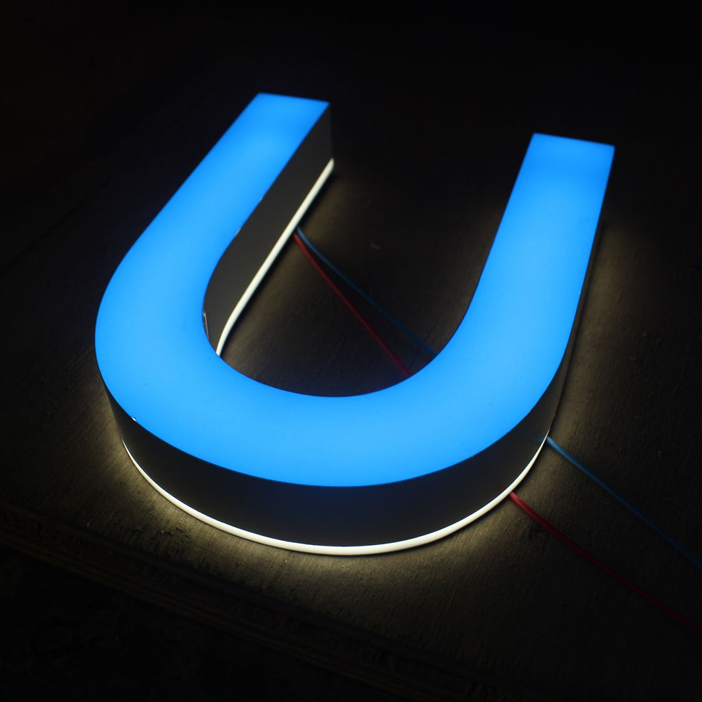 Customized indoor solid cut acrylic double lit signs small size acrylic letters signage high quality commercial signage