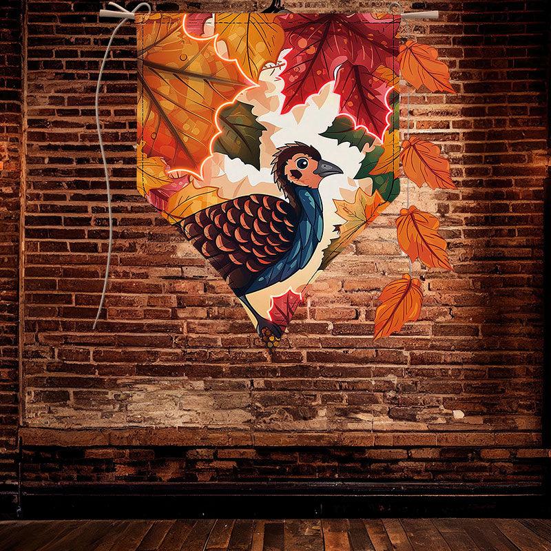 Thanksgiving Tinsel - neon signs Turkey and Maple Blessing Cozy Decoration