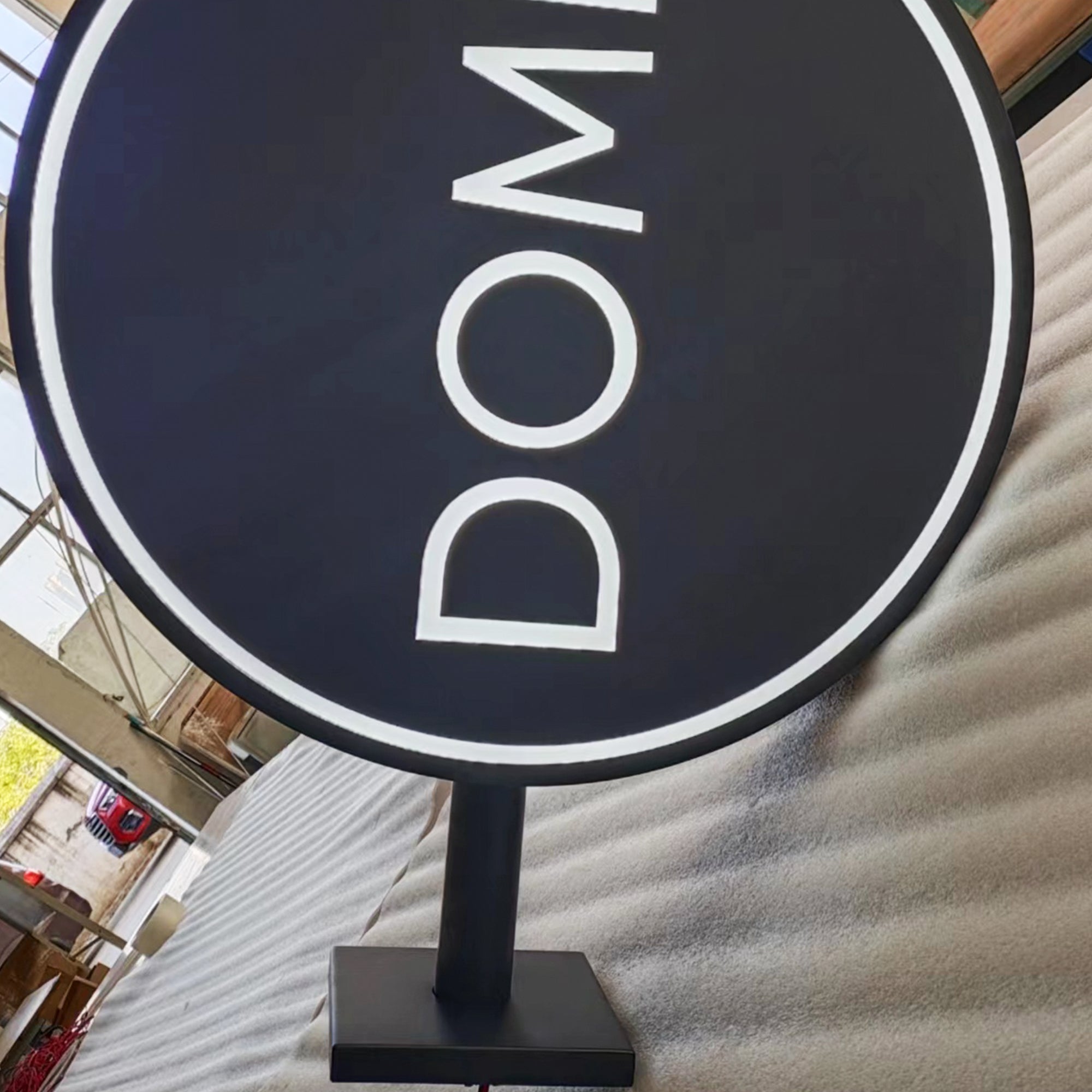 Customized Wall Blade Sign Stainless Steel Led Lightbox Sign Dual-lit Shop Front Acrylic Sign