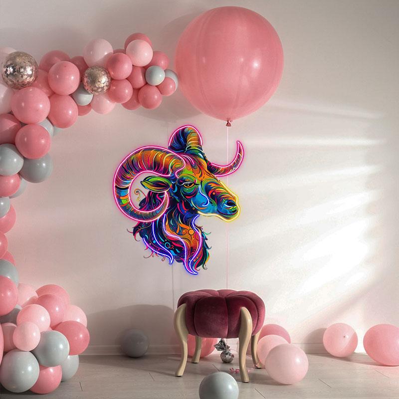 “Aries Neon signs Light - LED Zodiac Sign Decor for Home, Astrology Gift for Aries Lovers, Unique Aries Wall Art”