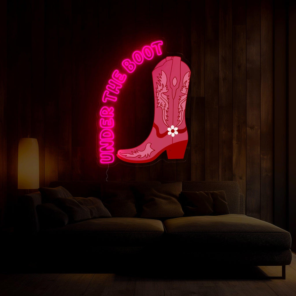 Under the Boot Artwork Led Neon Sign
