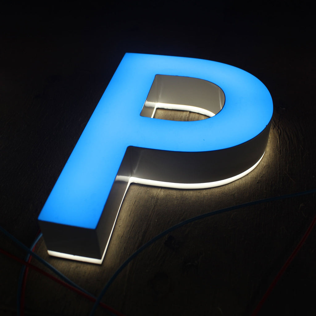 Customized indoor solid cut acrylic double lit signs small size acrylic letters signage high quality commercial signage