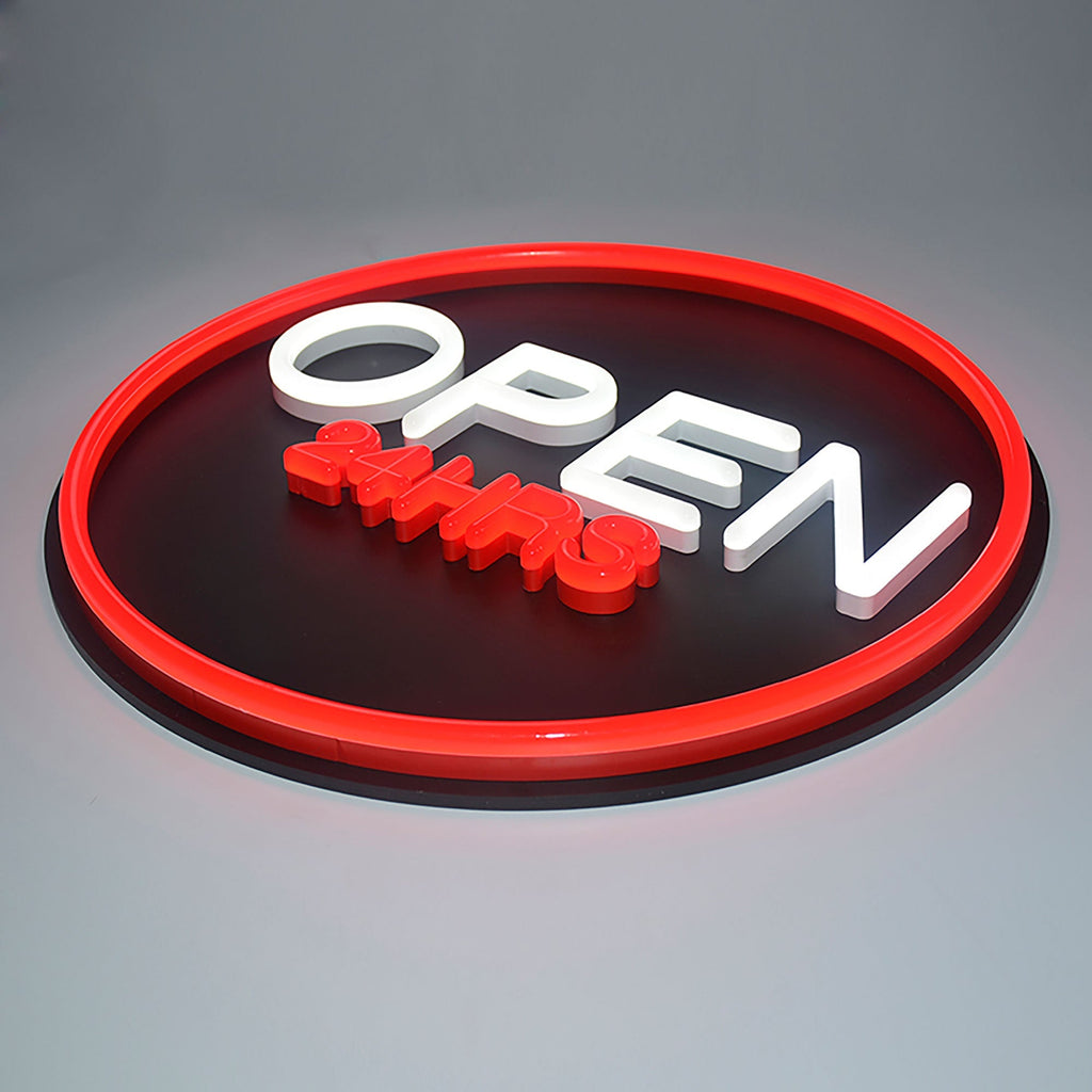 Restaurant Pizza Shop Window Sign LED OPEN Acrylic Letters Door Hanging Neon Signage