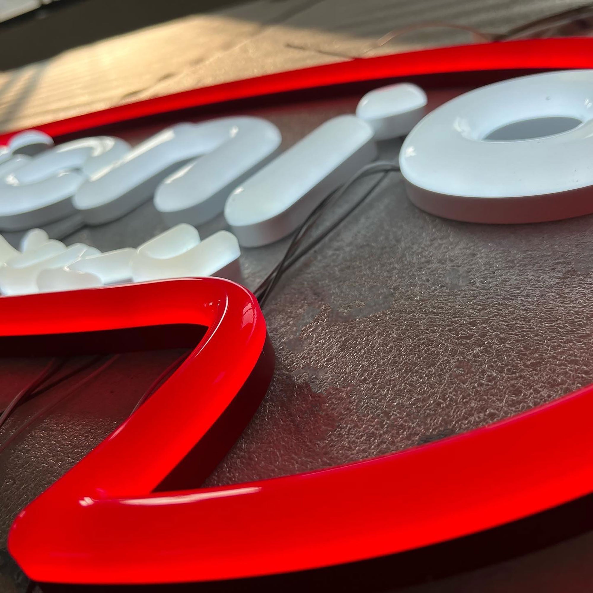 Interior acrylic led neon sign custom faux neon sign store shop door hanging illuminated signs