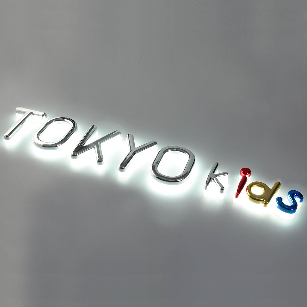 Illuminated alphabet outdoor shop front signs backlit letters vacuum coated led acrylic sign