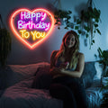 Happy Birthday LED Neon signs Lights | Creative Birthday Blessing Decoration Lights | Suitable for Party and Home Decoration