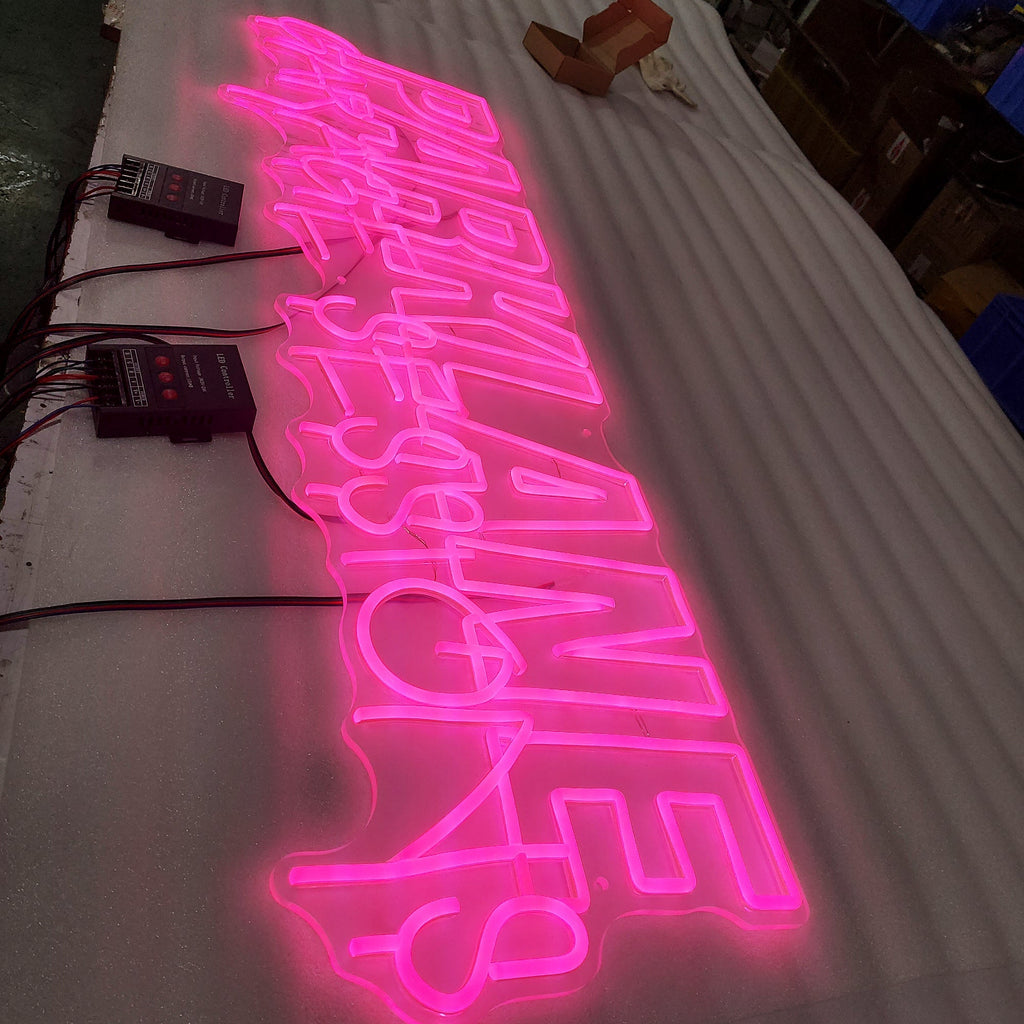 Acrylic LED Neon Sign Wall Mounted Restaurants Bars Shops RGB Neon Signs Christmas Gift Lighted Wedding Decorations