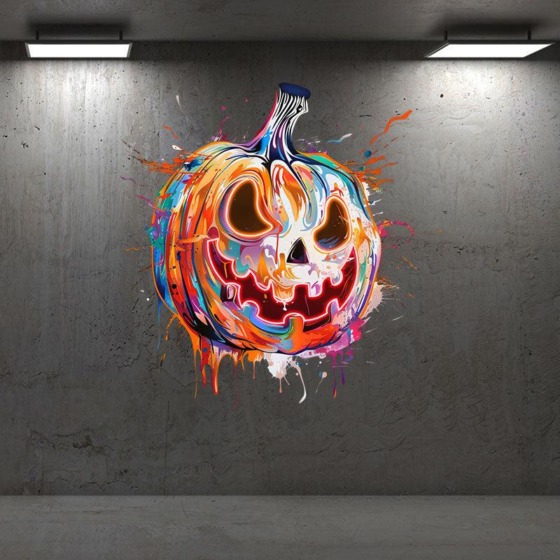 Colorful Pumpkin Face Neon signs Light | Spooky LED Decoration for a Fun Halloween Vibe