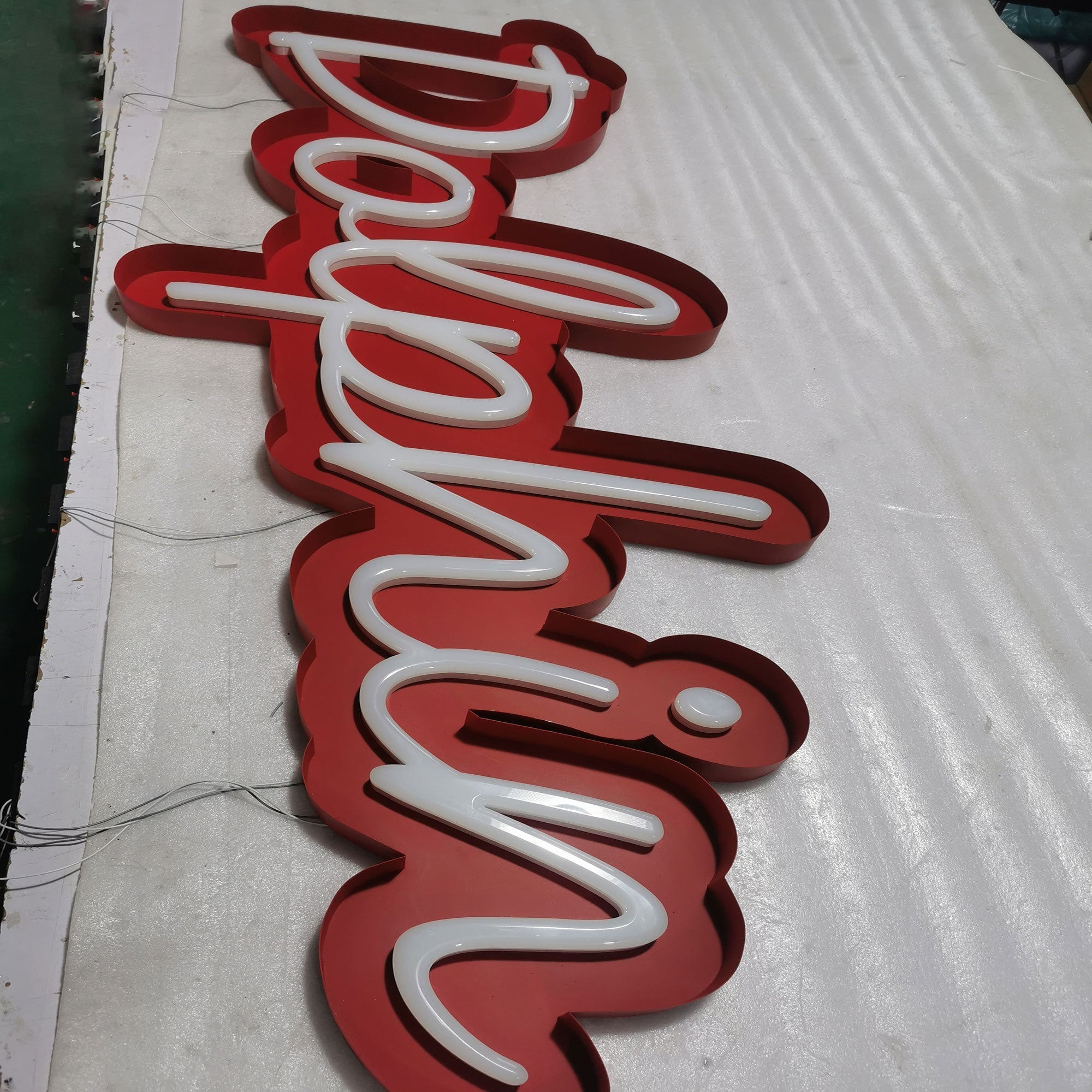 Customized Business Shopfront Indoor Acrylic Letters Electronic Custom LED Faux Neon Signs