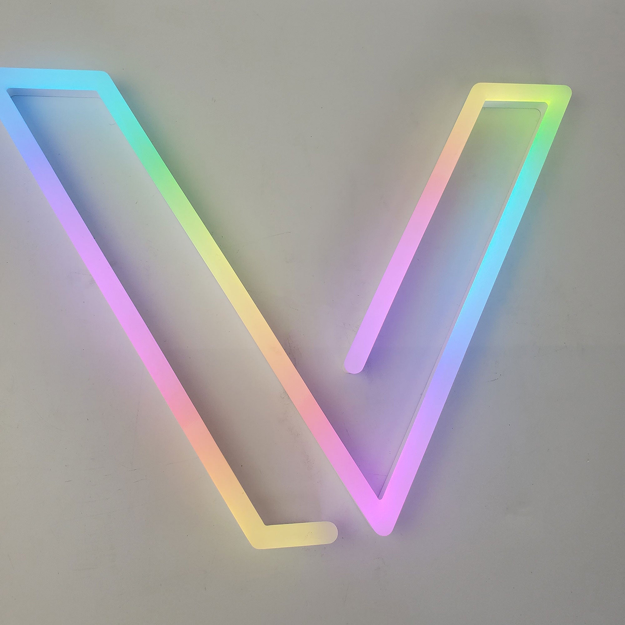 Business faux acrylic neon sign letters waterproof RGB LED letters sign decor for shop bar store