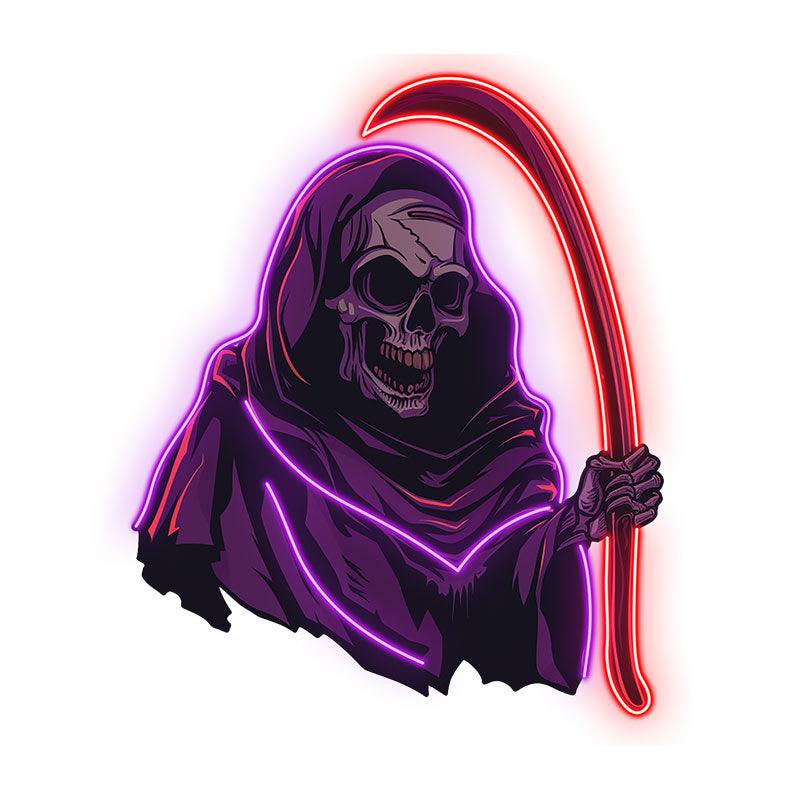 Eerie Grim Reaper Ghost Decoration | Spooky LED Light neon signs for Haunting Halloween Vibes