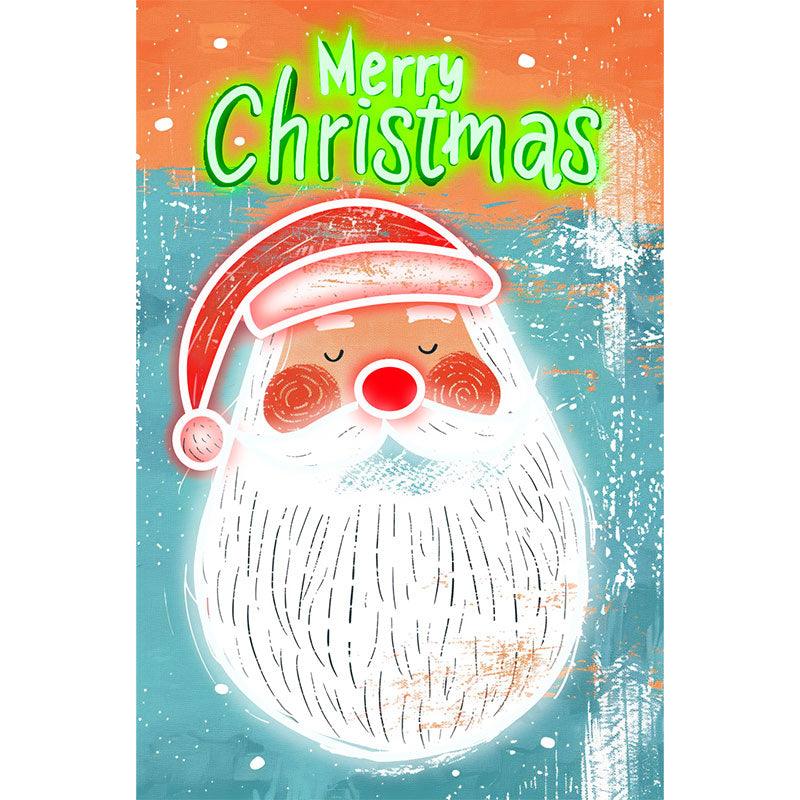 Big White Beard Santa Claus LED Neon signs Lights | Creative Holiday Decoration Lights | Warm Home Christmas Ambiance Lighting