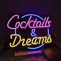 Cocktails & Dreams USB-powered LED Neon Sign