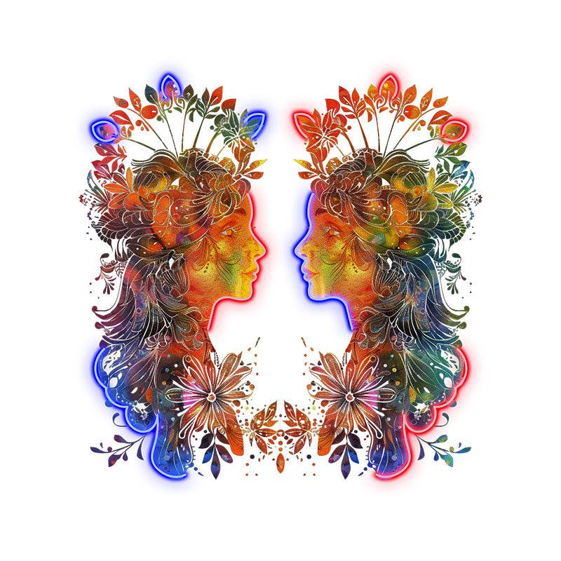 Gemini Neon  signs Light - Playful LED Zodiac Sign Decor for Home, Perfect Gift for Gemini Lovers, Versatile and Fun Wall Art