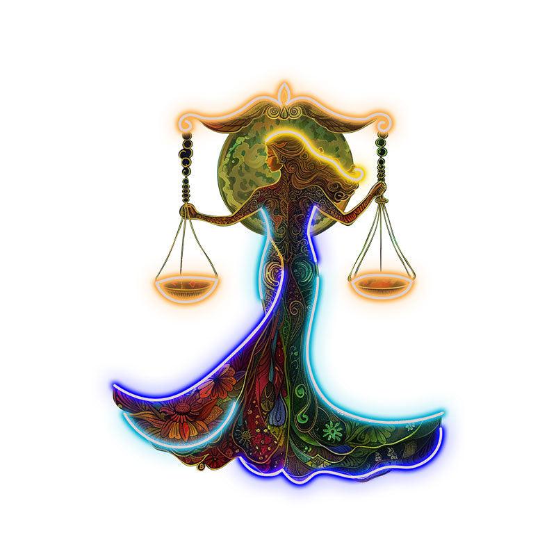 Libra Neon  signs Light - Elegant LED Zodiac Sign Decor for Home, Perfect Gift for Libra Lovers, Balance and Harmony Wall Art