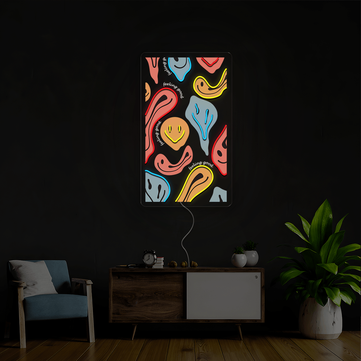 Cool Smiles Artwork Neon Sign