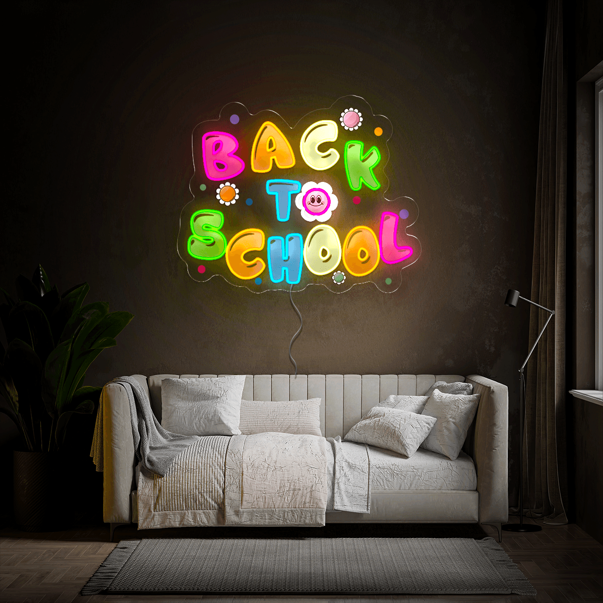 Back To School Artwork Neon Sign