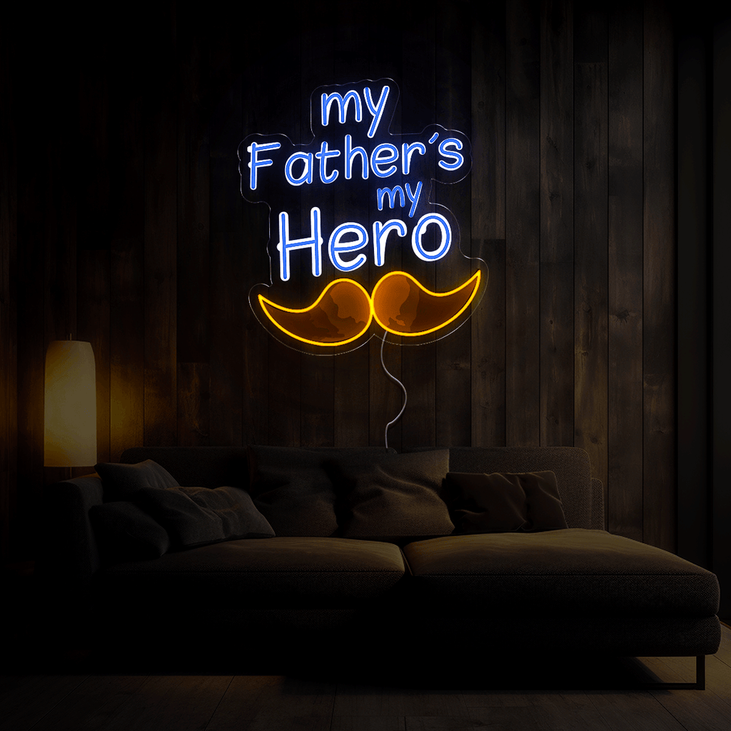 My Father's Is My Hero Artwork Neon Sign