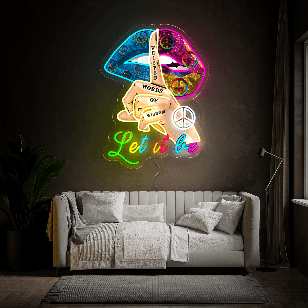 Peace Let It Be Artwork Neon Sign