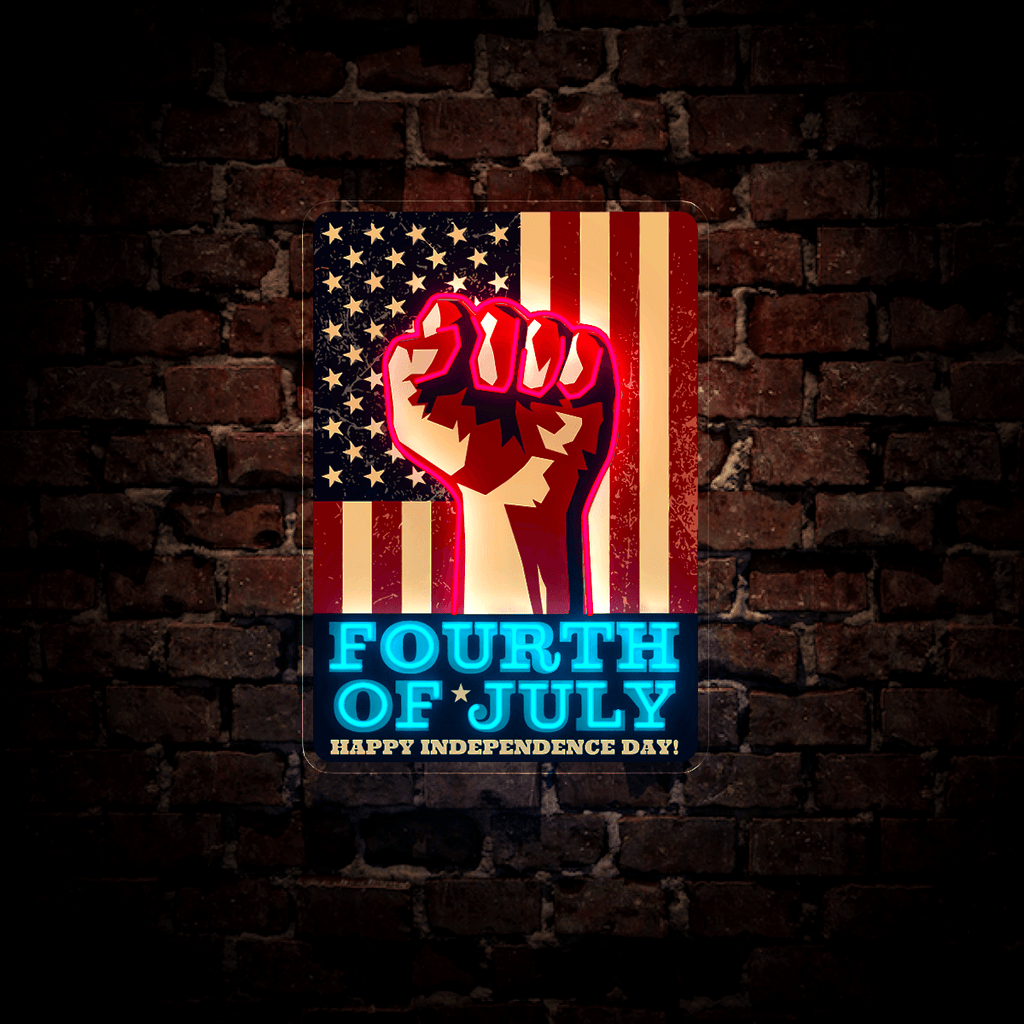 4th Of July Artwork Neon Sign