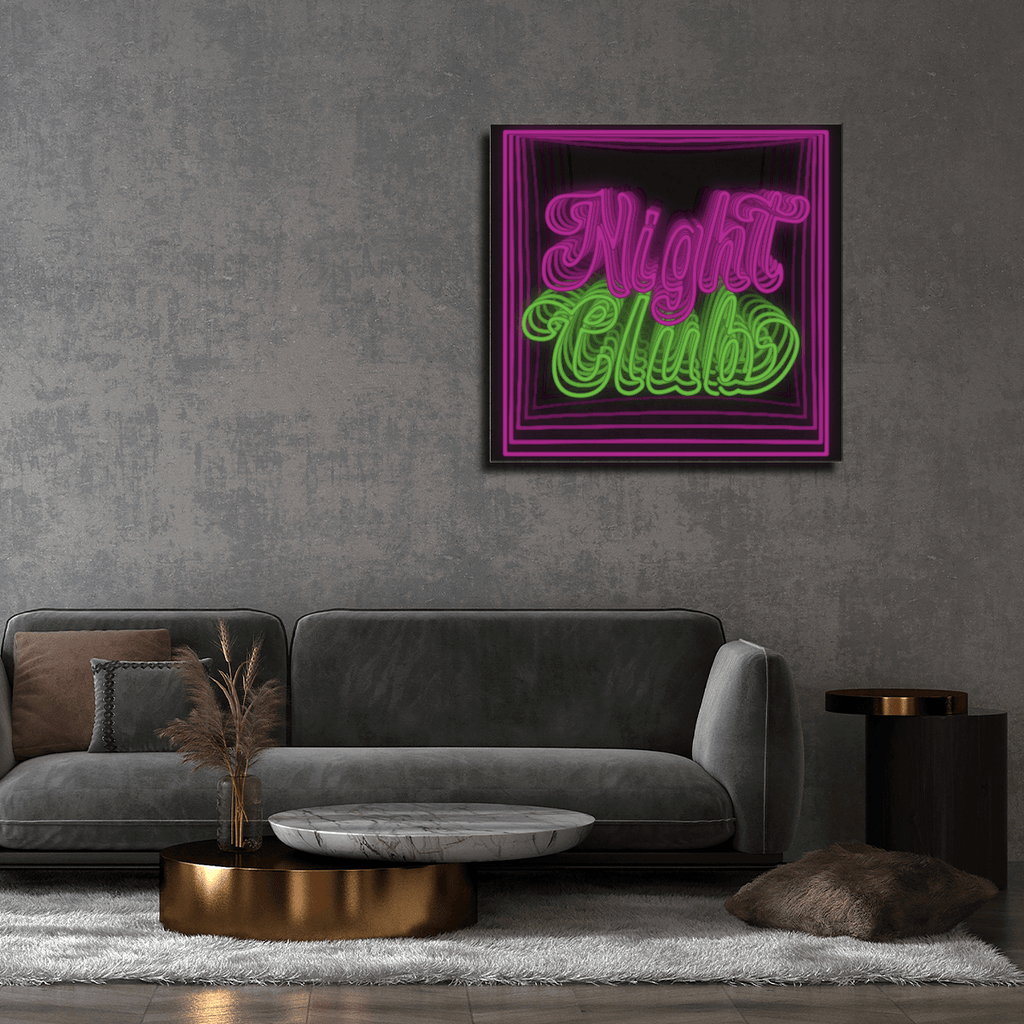 Pink Green Night Club Infinity Neon Sign