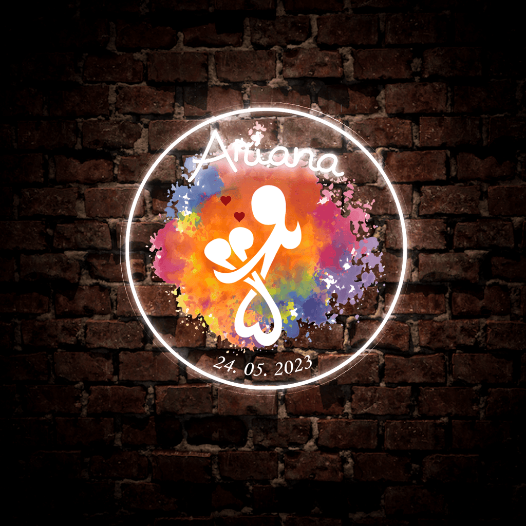 Personalized Happy Mother's Day Artwork Neon Sign