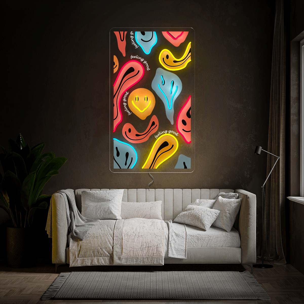 Cool Smiles Artwork Neon Sign