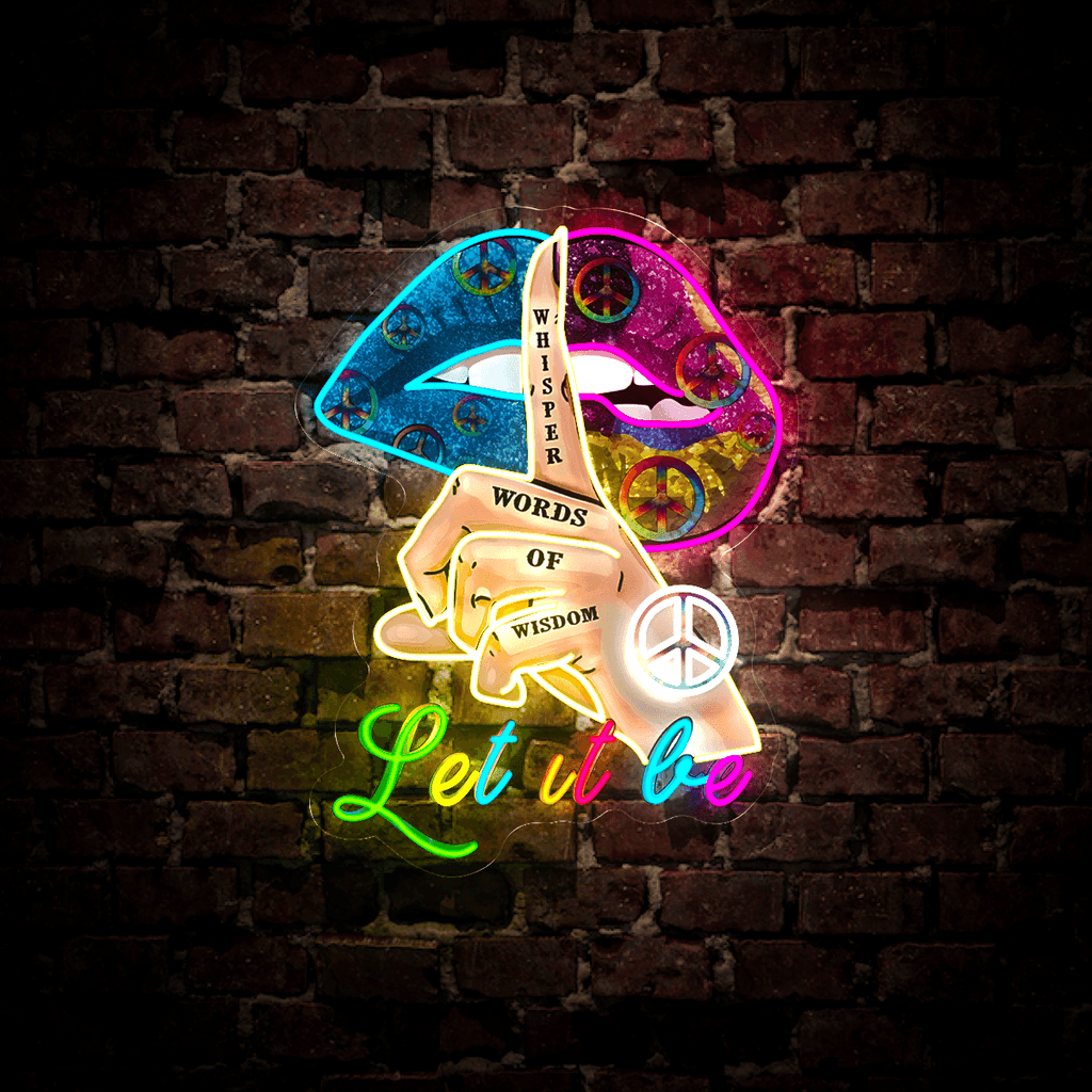 Peace Let It Be Artwork Neon Sign