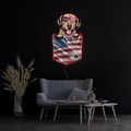 Dog America 4th Of July Artwork Neon Sign