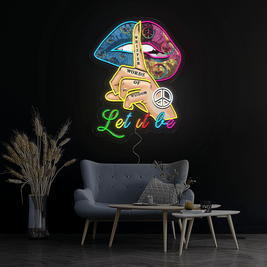 Peace Let It Be Artwork Neon Sign