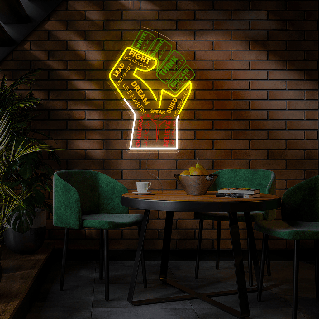 African American History Artwork Neon Sign