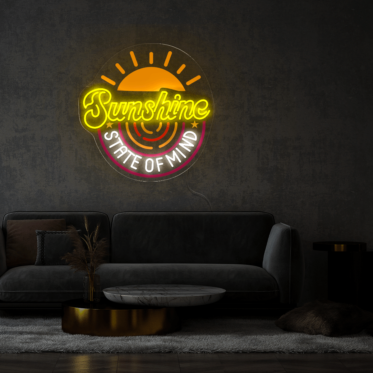 Sun Shine State Of Mind Artwork Neon Sign