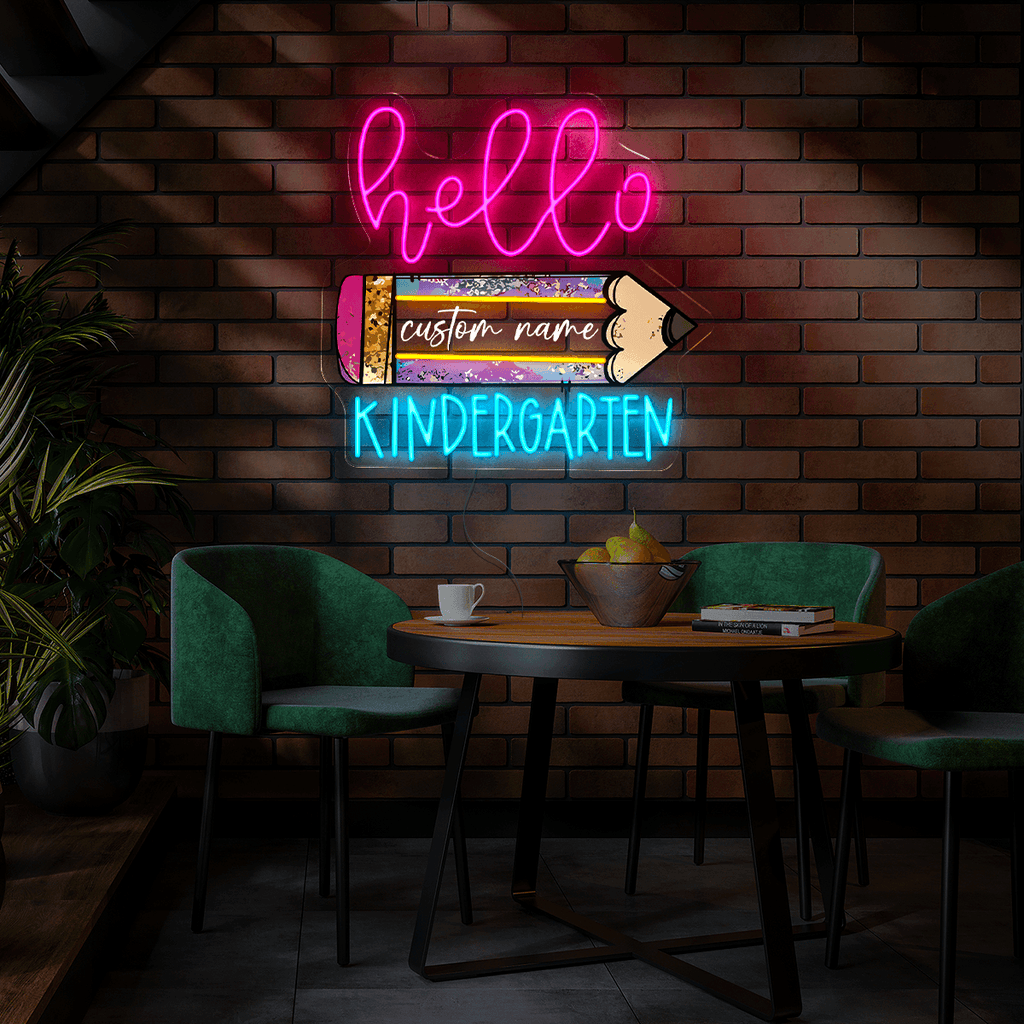 Hello Pencil Kindergarten Led Neon Sign