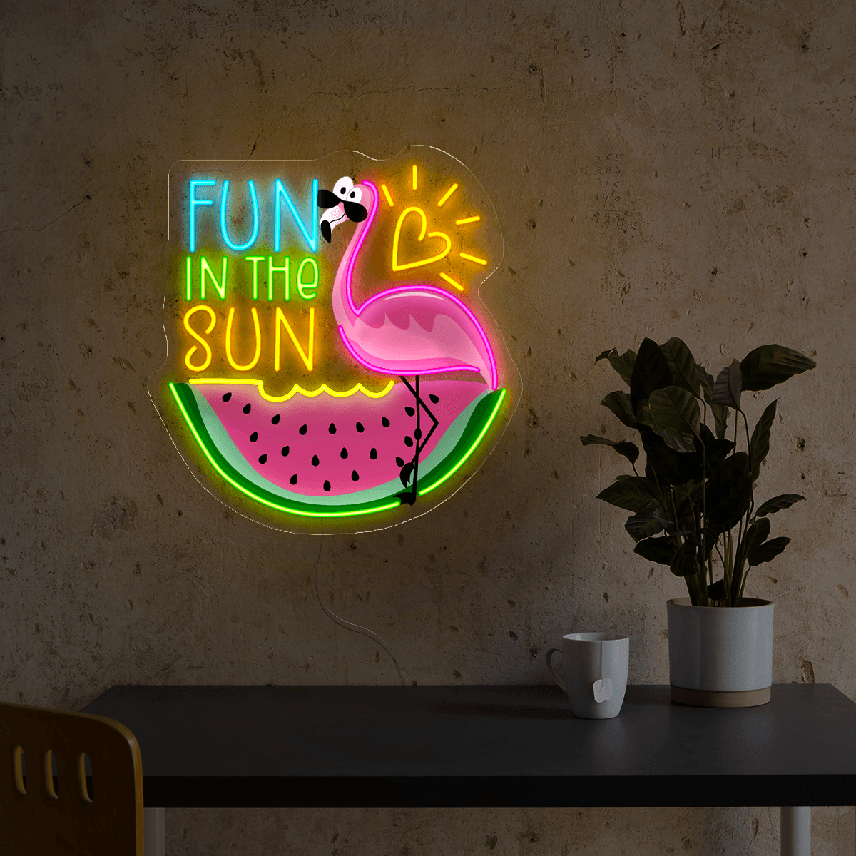 Fun In The Sun Artwork Neon Sign