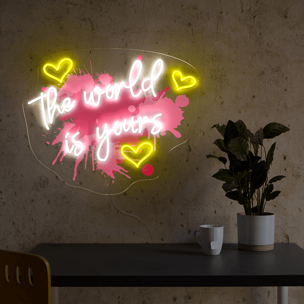 The World Is Yours Artwork Neon Sign