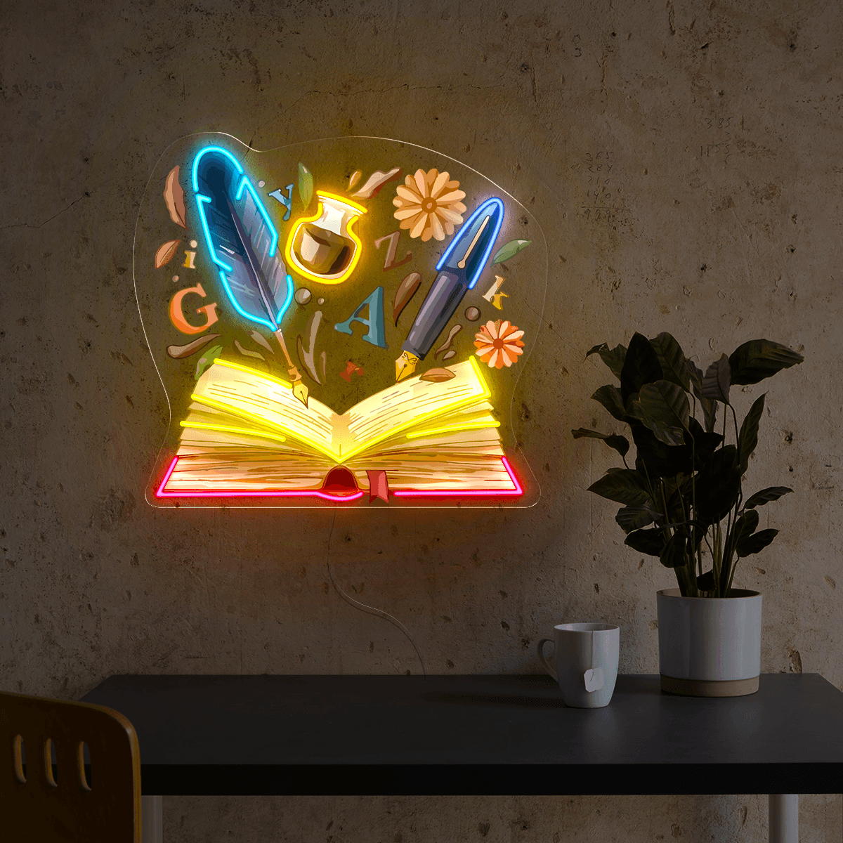 Back To School Artwork Neon Sign