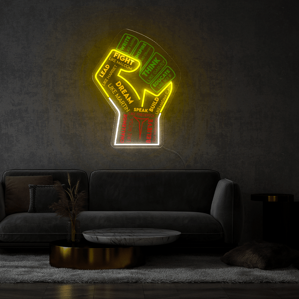 African American History Artwork Neon Sign