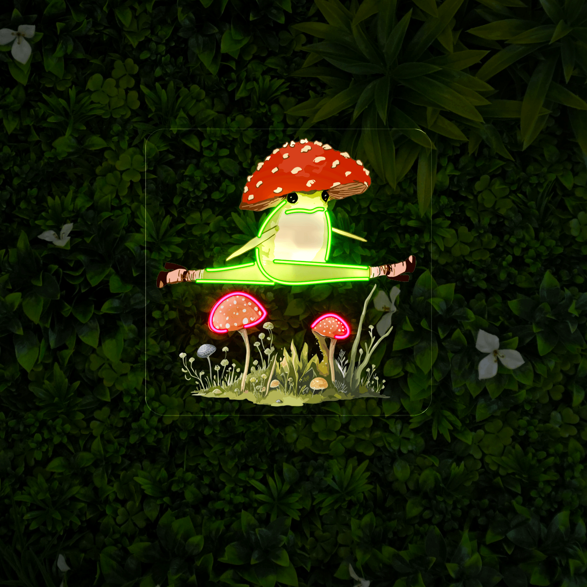 Frog Cowboy Hat Artwork Neon Sign