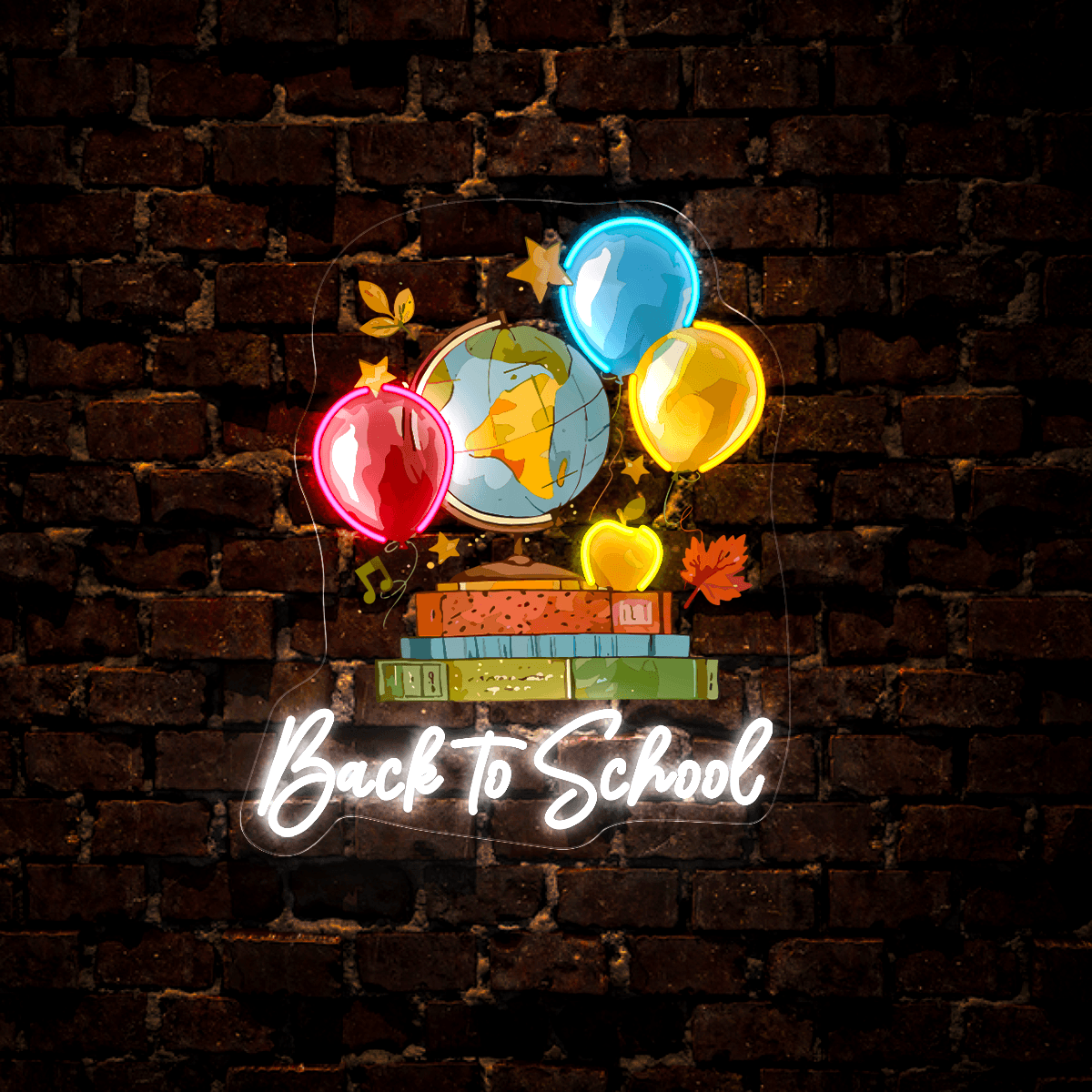 Back To School Artwork Neon Sign