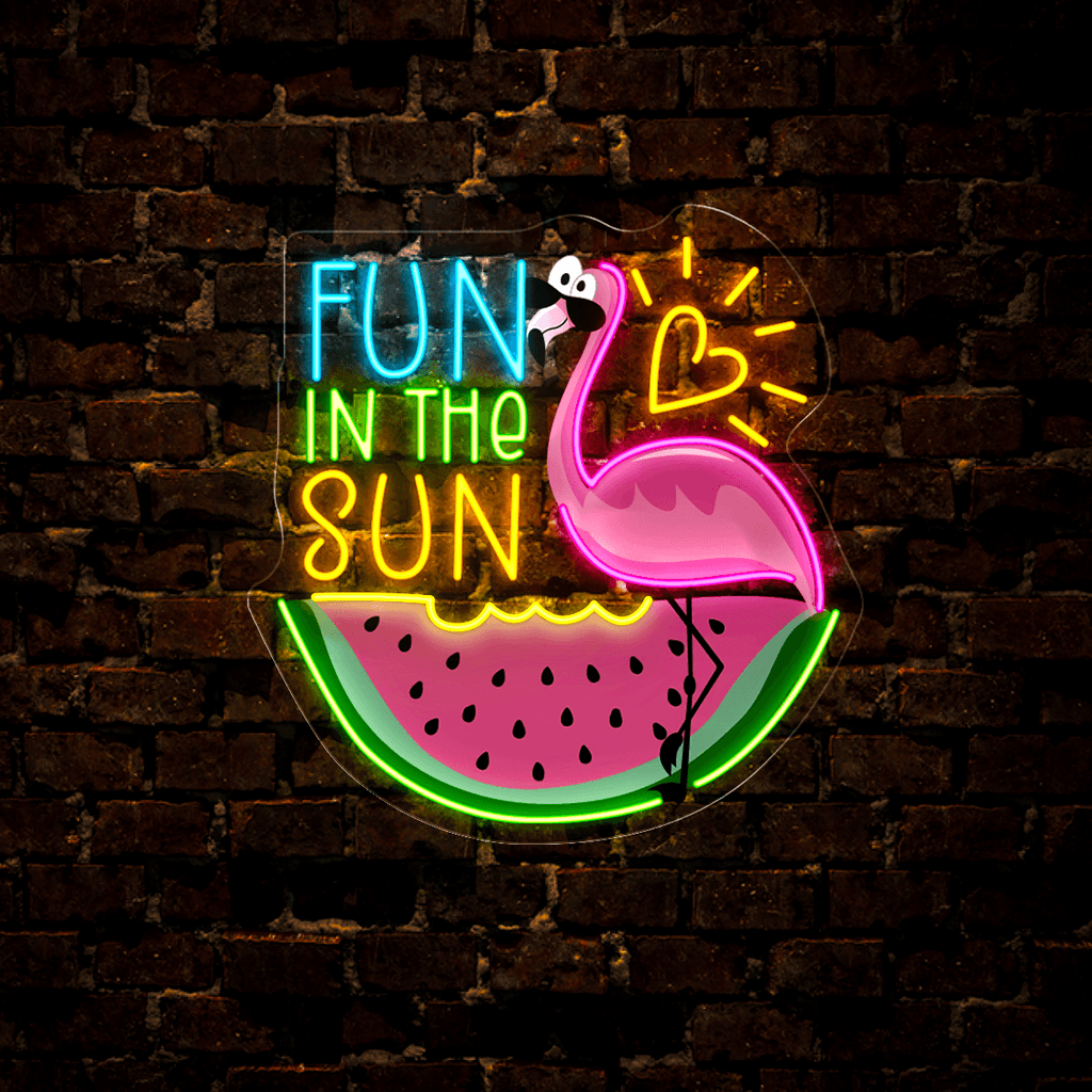 Fun In The Sun Artwork Neon Sign