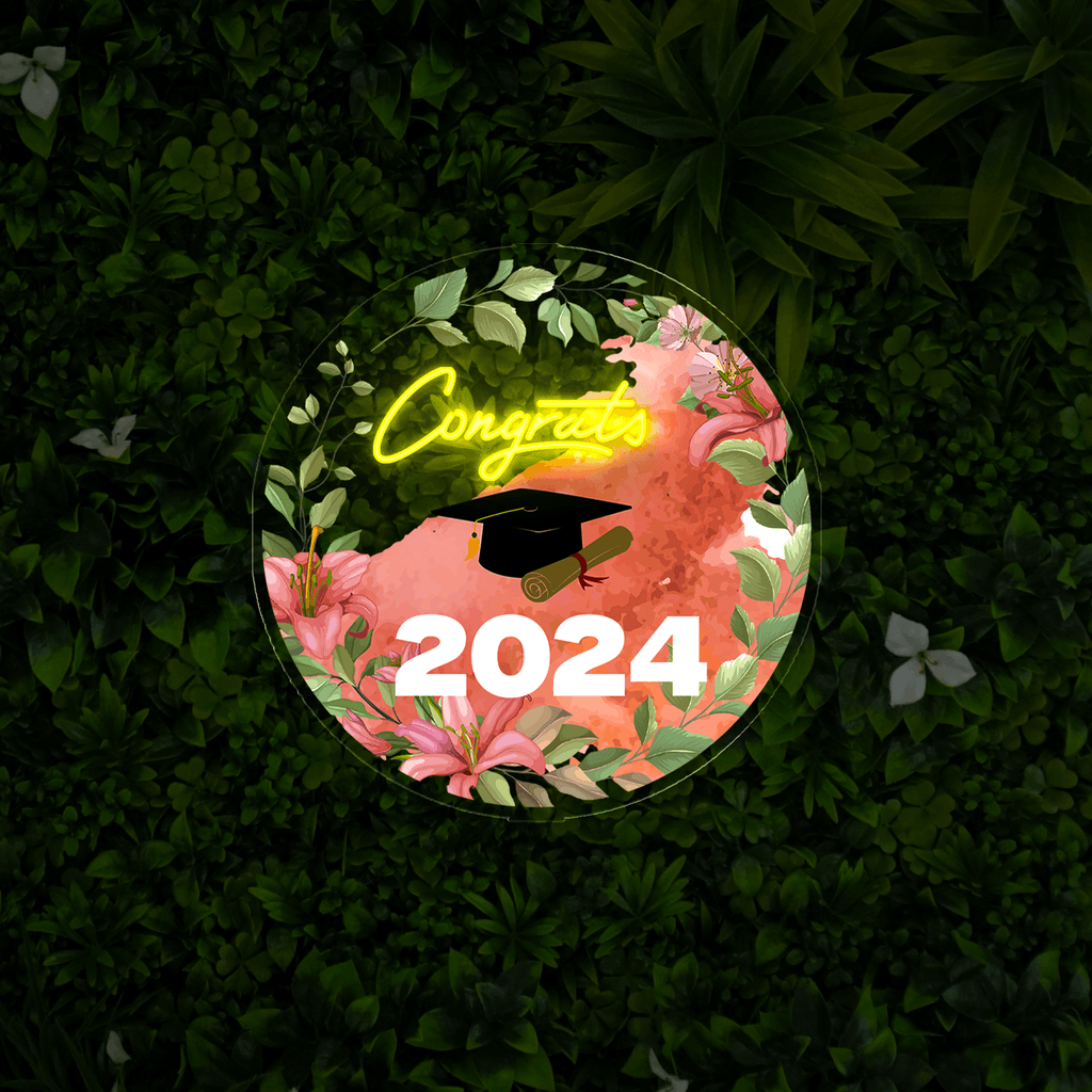 Congrats Grad 2024 Artwork Neon Sign